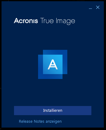 Acronis Installation 2017 wird installiert